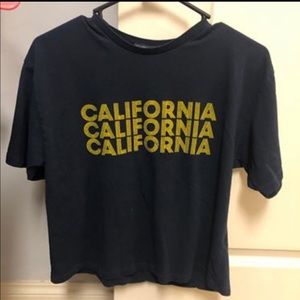 Brandy Melville Navy California Graphic Tee